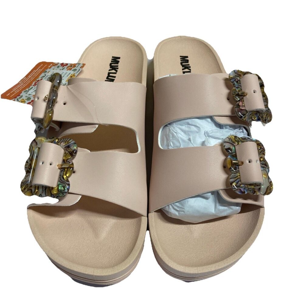Muk Luks Double Buckle Slide Sandals Sandals Isla Blush